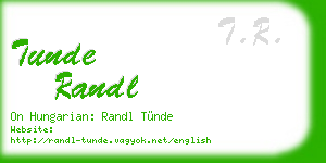 tunde randl business card